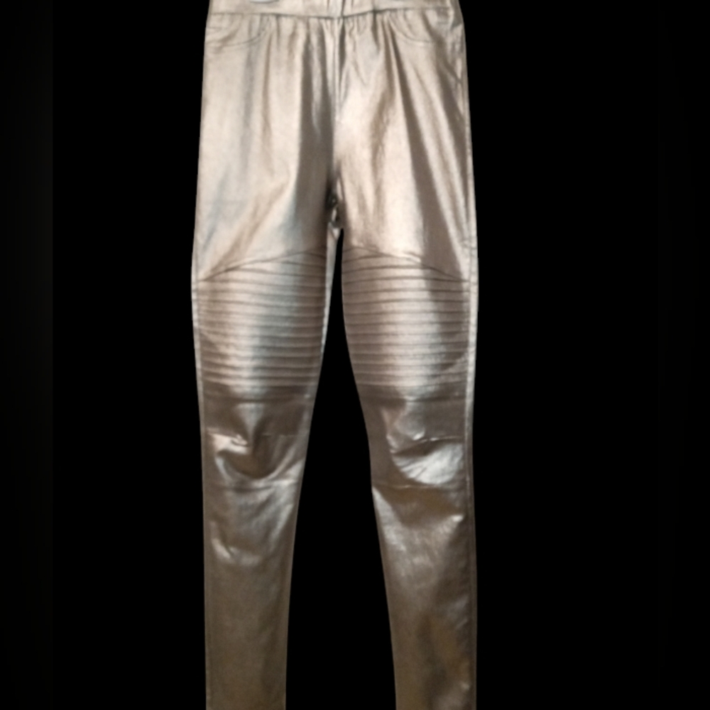 Ooberswank Gold Metallic Lamatte Leggings New Year's Eve party pants🎉
